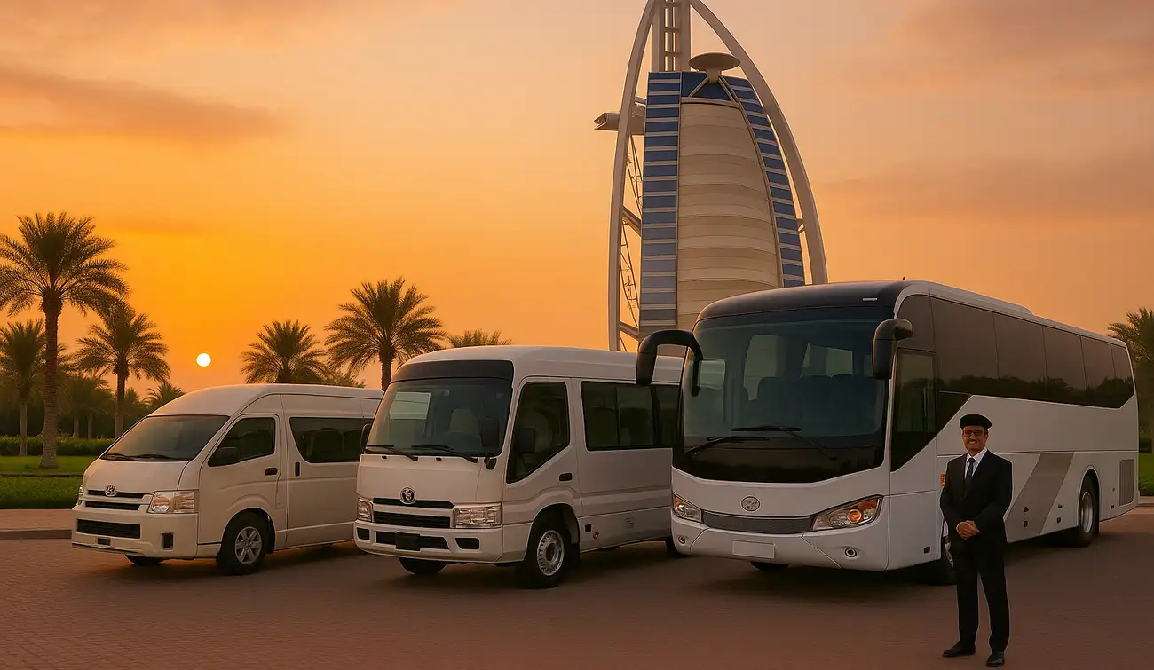 Minibuses 10 to 32 seater for rent with driver